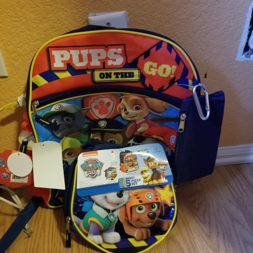 5pc Paw Patrol school Backpack
